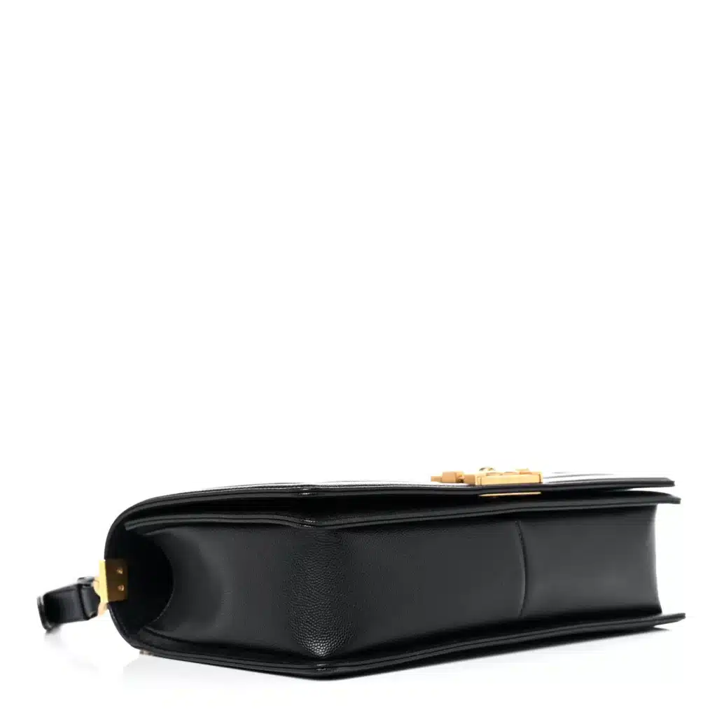Preowned Chanel Boy Bag Large Black Lambskin