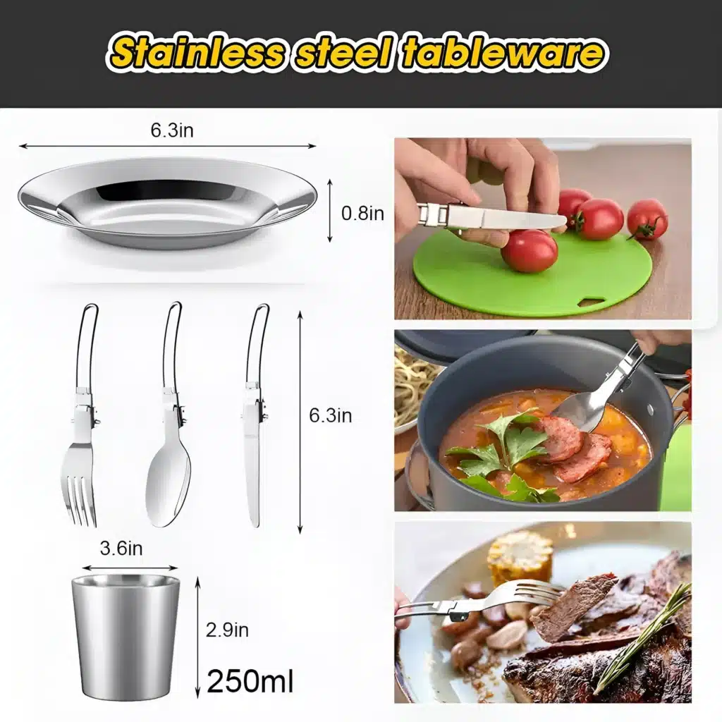 Camping Cooking Set – Non-Stick Cookware 