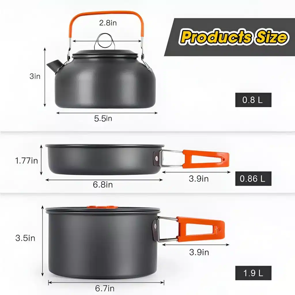 Camping Cooking Set – Non-Stick Cookware 